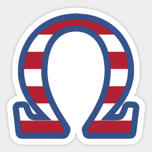 Stripes Omega Sticker